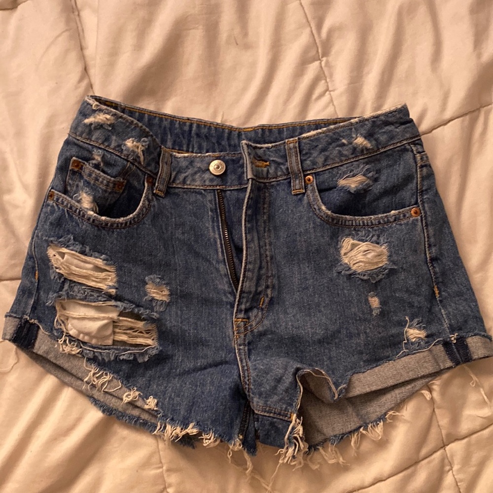Short shorts. Ripped denim. Little to no stretch